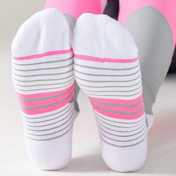 Pink Feather Compression Socks