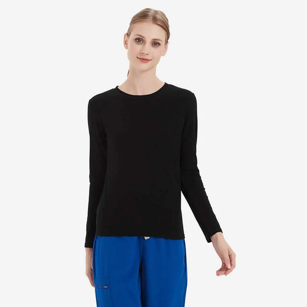 Black Classic Long Sleeve Underscrub Front