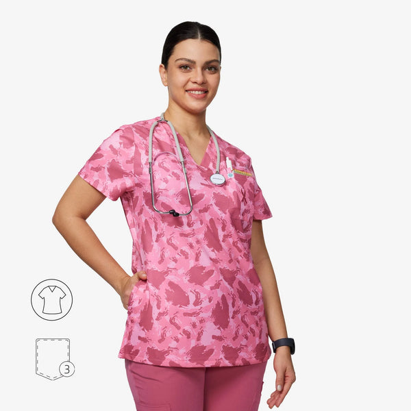 Romance V-Neck Scrub Top - NBCAM