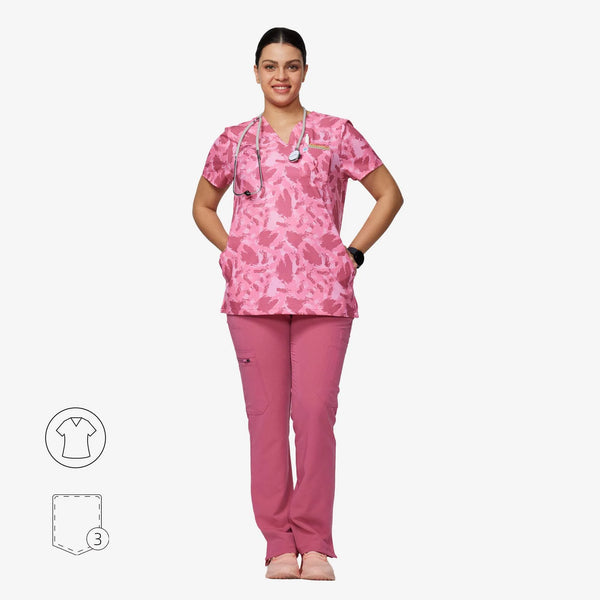 Romance V-Neck Scrub Top - NBCAM