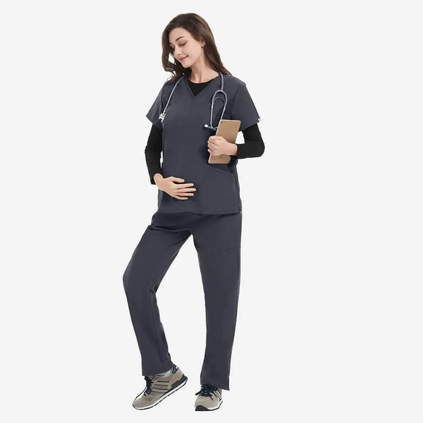 Rosie Maternity Set Dark Grey Scrub