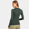 Army Green Fashion Long Sleeve Underscrub Back
