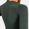 Army Green Fashion Long Sleeve Underscrub Back