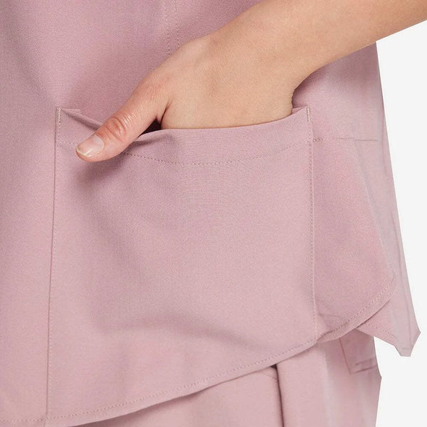 Dabney Set Bisque Scrubs Top Pocket