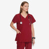Atlas Set Burgundy Scrubs Top