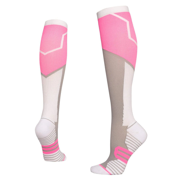 Feather Pink Compression Socks