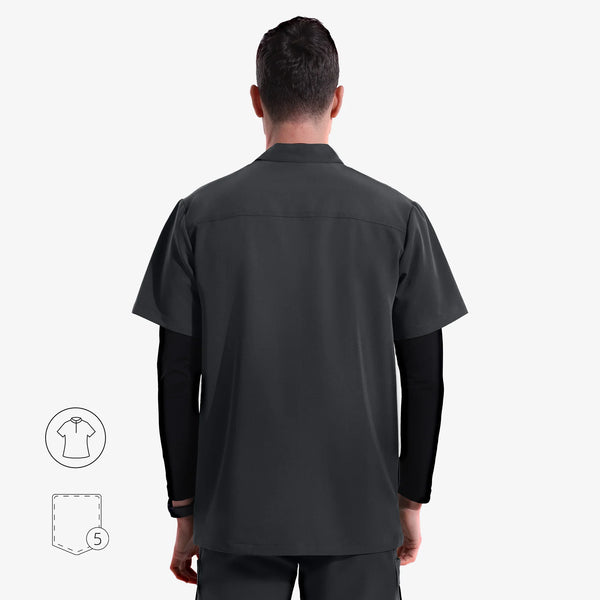Ezra Mandarin Collar Scrub Top