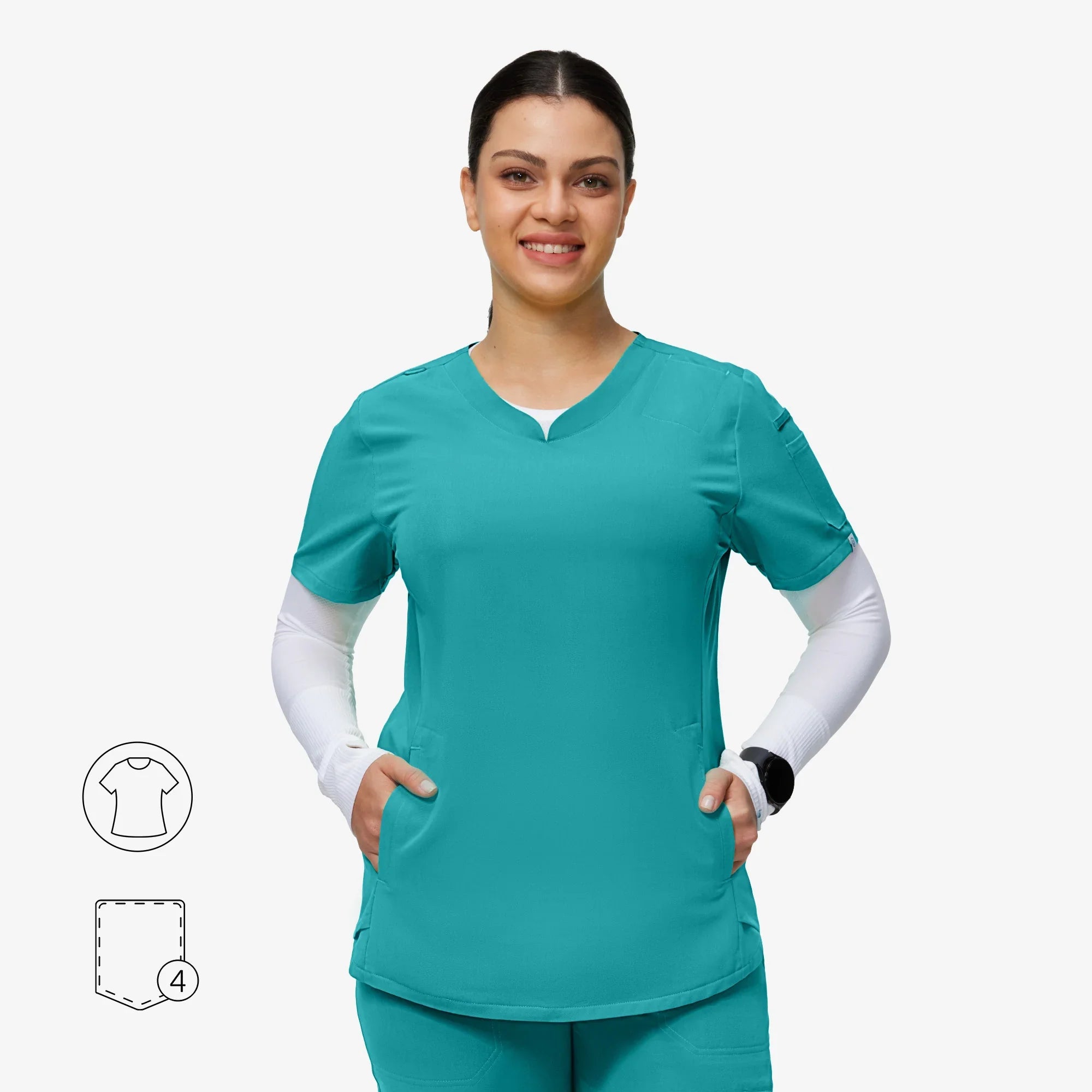 Script Top Uniform Evelyn Sweetheart Neckline Scrub Top | Women's Scrub Top – Uniforms World