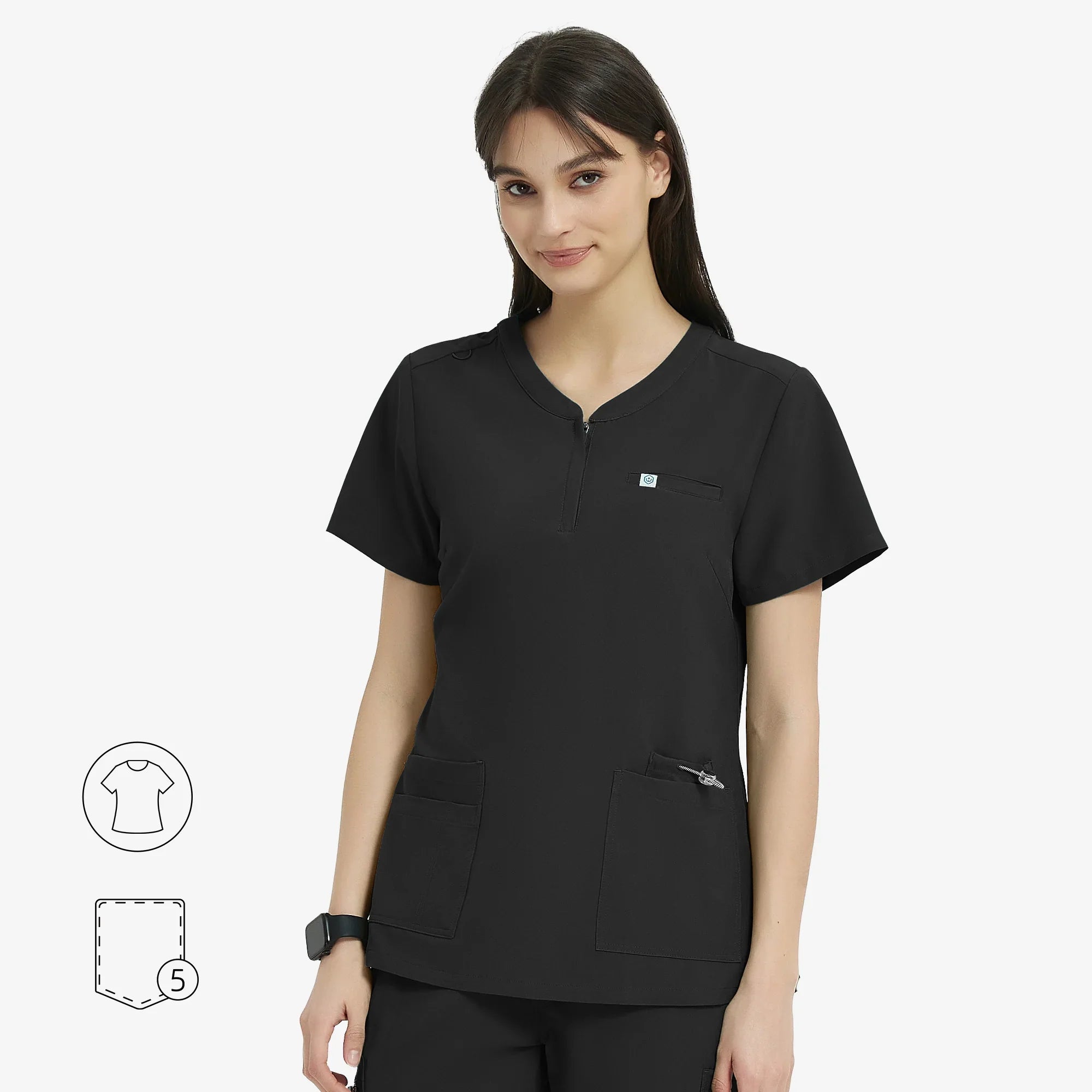 Script Top Uniform Melisa V-neck Collar Scrub Top | Women's Scrub Top – Uniforms World