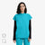 Avant Expansive Fit Teal Scrub Top Front